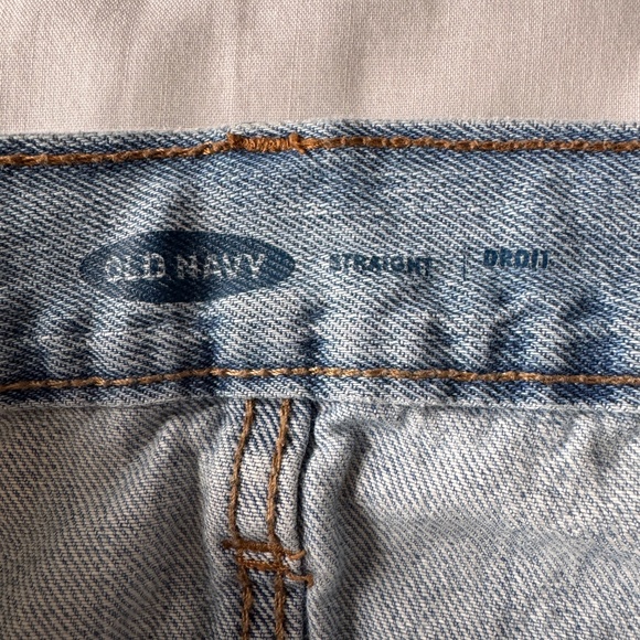 Old Navy Men's Straight Light Wash Blue Jeans 38x32 Western Rodeo Stampede Denim - Picture 9 of 15